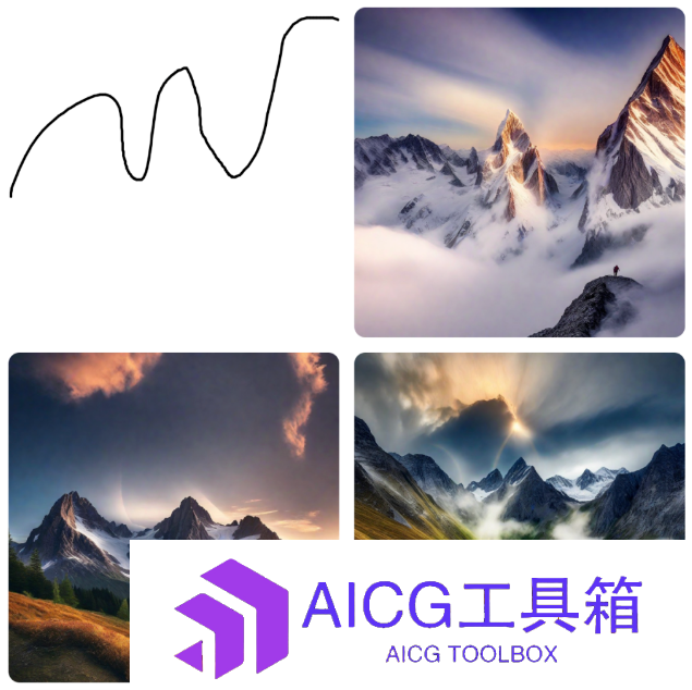 开源AI草图变美图绘画工具_AI草图生成精美图片工具_AI手绘线稿生成图片工具
